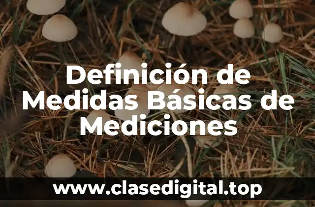 Definición de Medidas Básicas de Mediciones