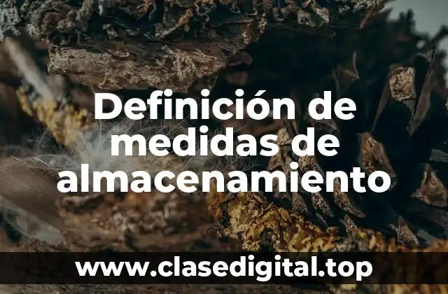 Definición técnica de medida de almacenamiento