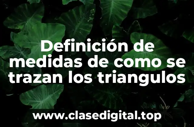 Definición de medidas de como se trazan los triangulos
