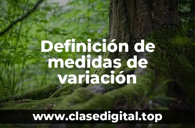 Definición de medidas de variación