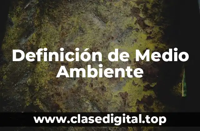 Definición de Medio Ambiente