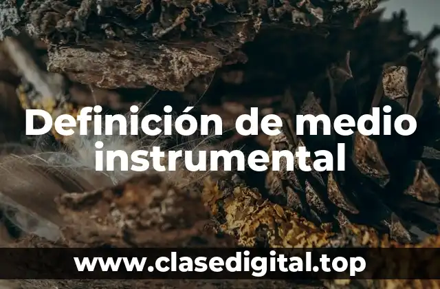 Definición de medio instrumental