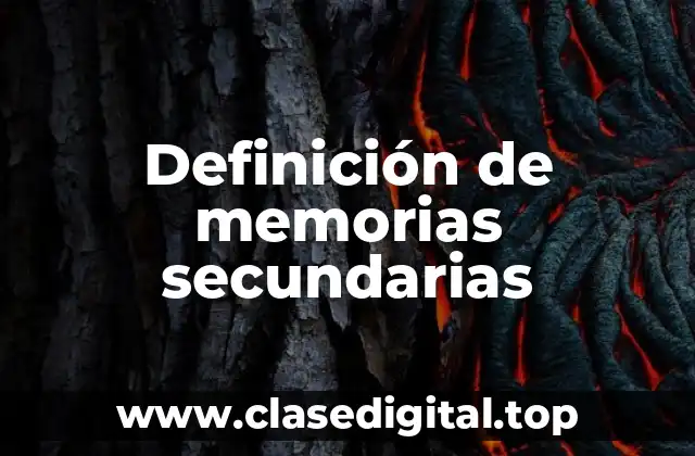Definición de memorias secundarias