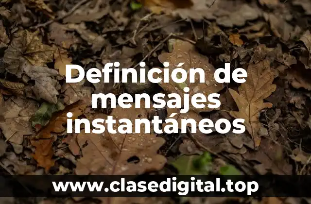Definición técnica de mensajes instantáneos