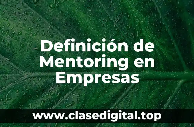 Ejemplos de Mentoring en Empresas