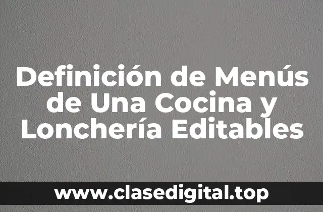 Ejemplos de menús editables