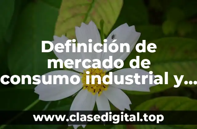 Ejemplos de mercado de consumo industrial y de servicios