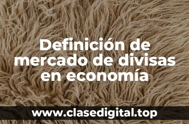 Definición de mercado de divisas en economía