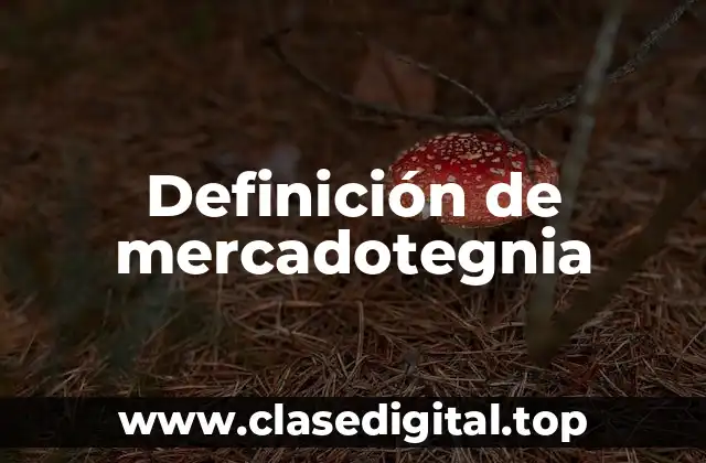 Definición de mercadotegnia