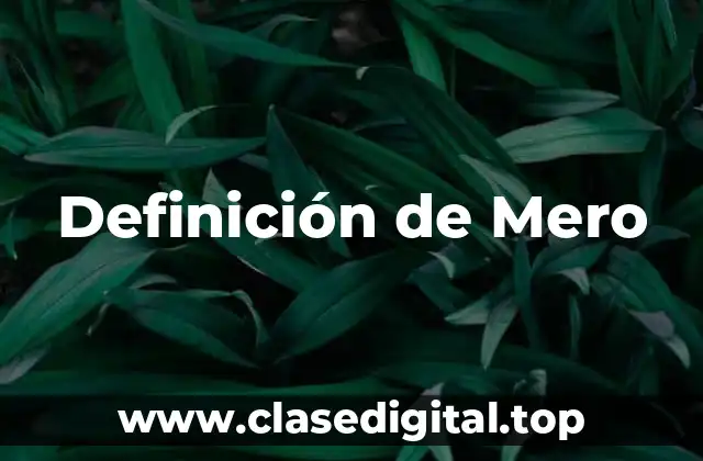 Definición de Mero
