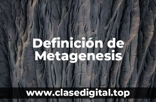 Definición de Metagenesis