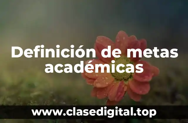 Definición de metas académicas