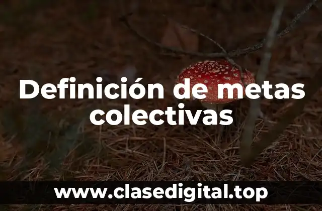 Definición de metas colectivas