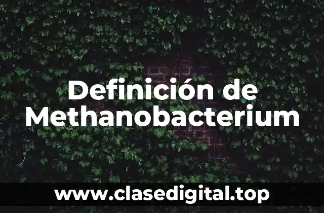 Definición de Methanobacterium