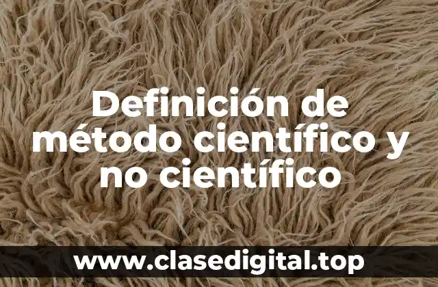 Definición técnica de método científico