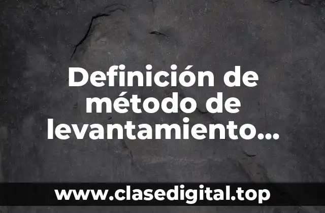 Definición de método de levantamiento topográfico diagonal