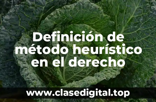 Definición de método heurístico en el derecho