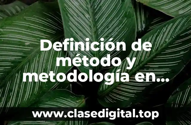 Definición de método y metodología en derecho