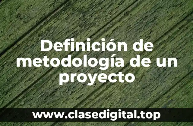 Definición de metodología de un proyecto