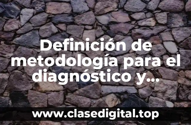 Definición de metodología para el diagnóstico y análisis de riesgo