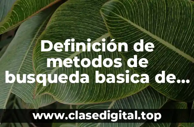 Ejemplos de métodos de búsqueda básica de información Google