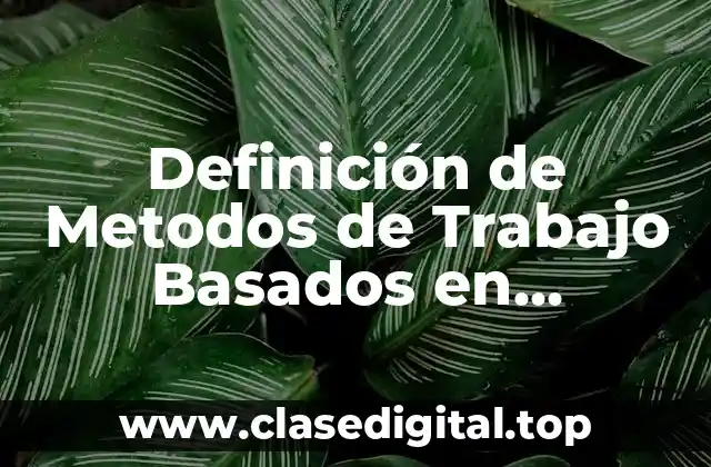 Definición de Metodos de Trabajo Basados en Legislación Ambiental