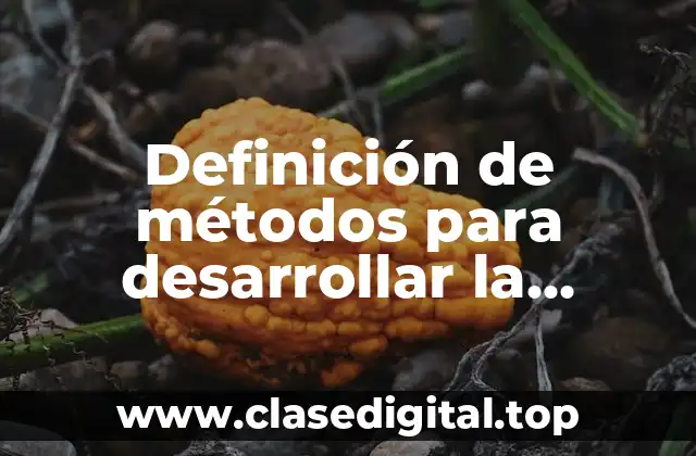 Definición de métodos para desarrollar la potencia anaeróbia