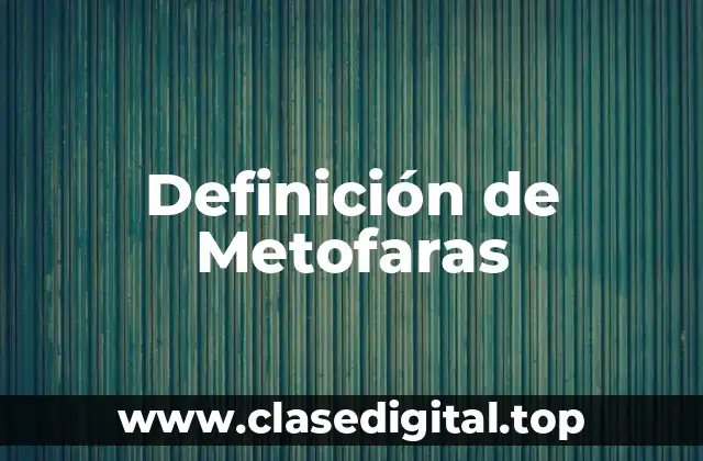 Definición de Metofaras