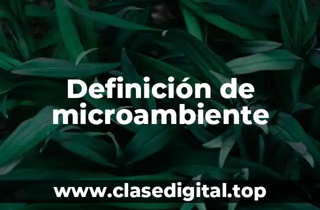 Definición de microambiente