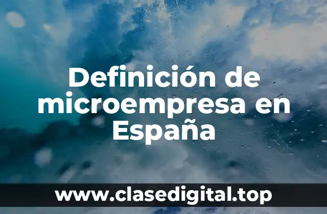 Definición de microempresa en España