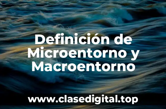 Definición de Microentorno y Macroentorno