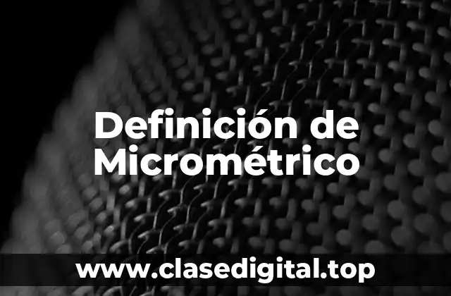 Definición de Micrométrico