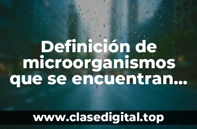 Definición de microorganismos que se encuentran en ecosistemas terrestres