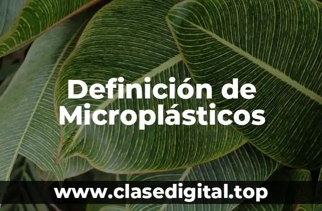 Definición de Microplásticos