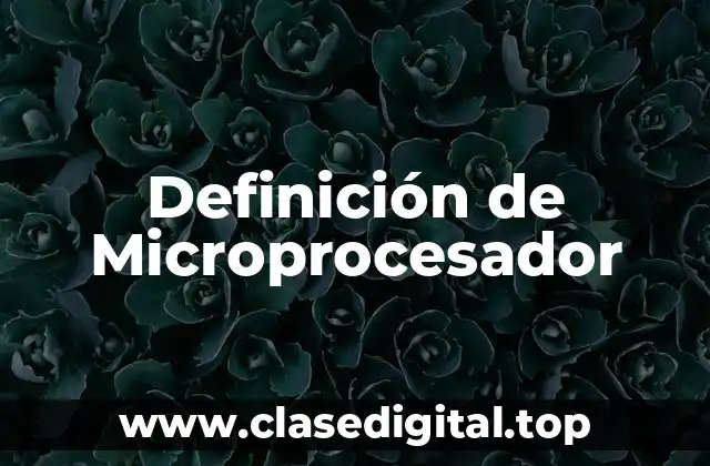 Definición de Microprocesador