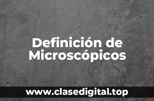Definición de Microscópicos