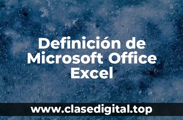 Definición técnica de Microsoft Office Excel