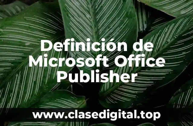 Definición de Microsoft Office Publisher