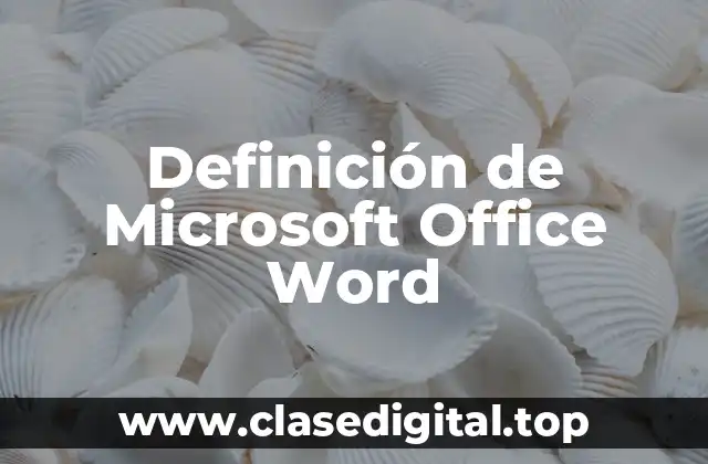 Definición de Microsoft Office Word