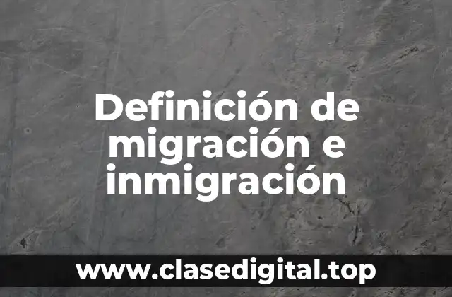 Definición técnica de migración