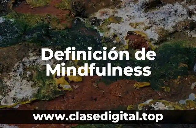 Definición técnica de mindfulness