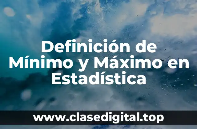 Definición de Mínimo y Máximo en Estadística