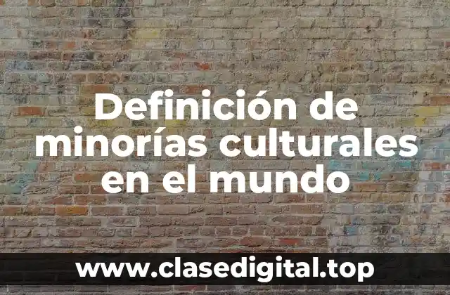 Ejemplos de minorías culturales