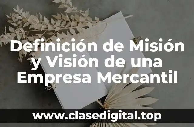 Definición de Misión y Visión de una Empresa Mercantil
