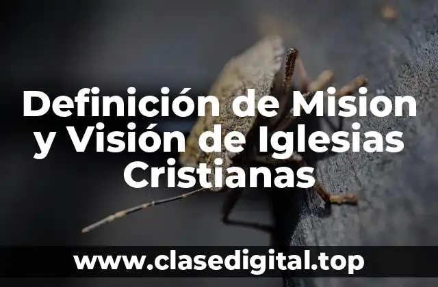 Definición de Mision y Visión de Iglesias Cristianas