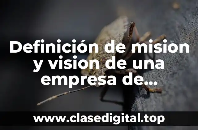 Definición de mision y vision de una empresa de lamparas