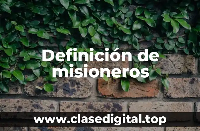 Definición de misioneros