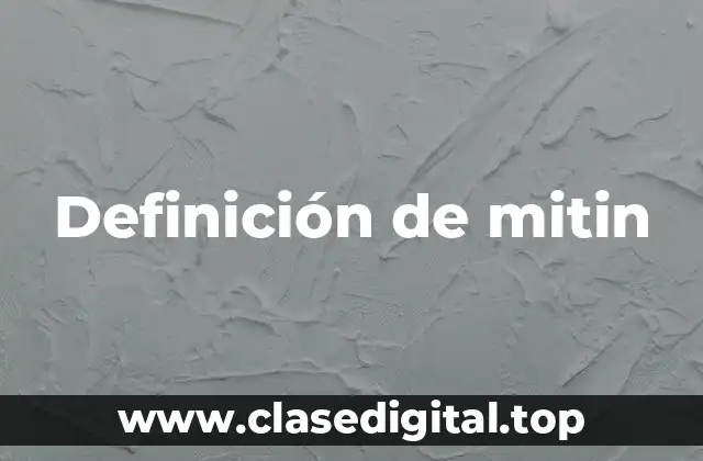 Definición de mitin