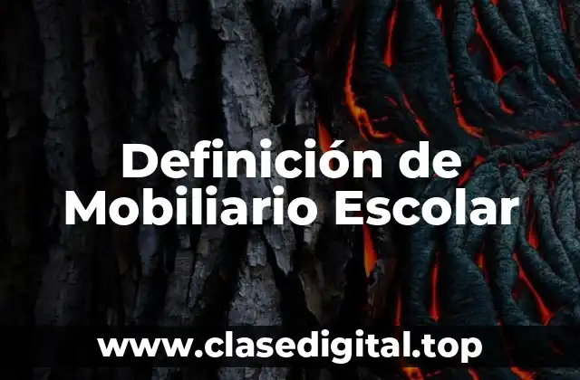 Definición de Mobiliario Escolar