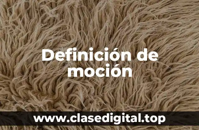 Definición técnica de moción